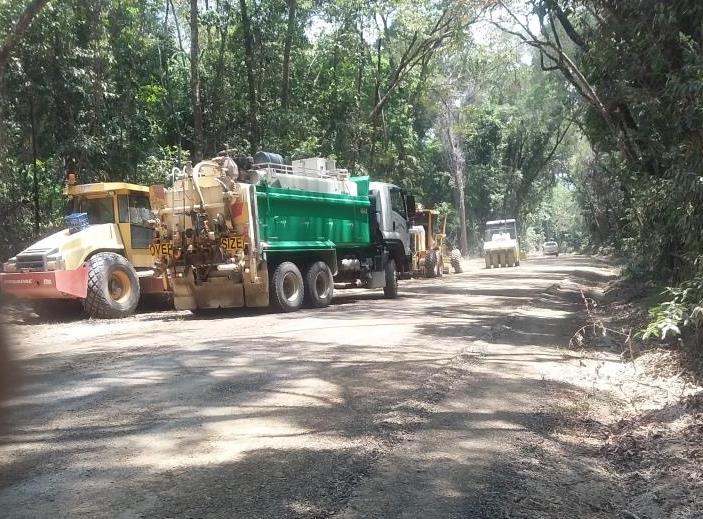 Grading works at Bloomfield Track