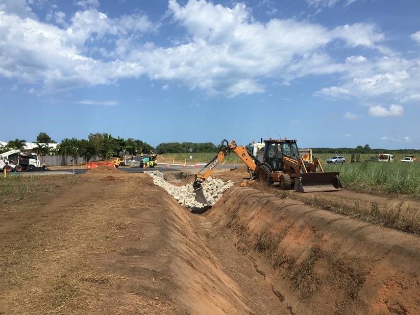 Storm water drainage at Cooya Beach