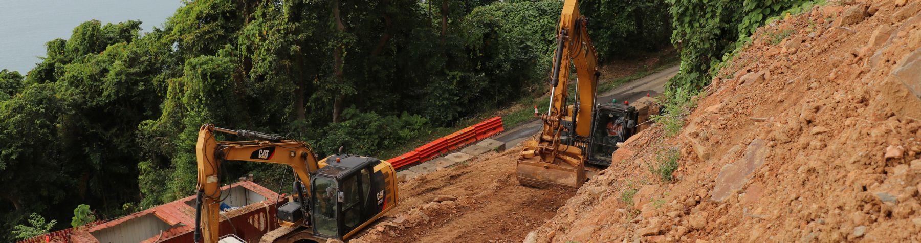 Giant nails used in Noah Range slip stabilisation
